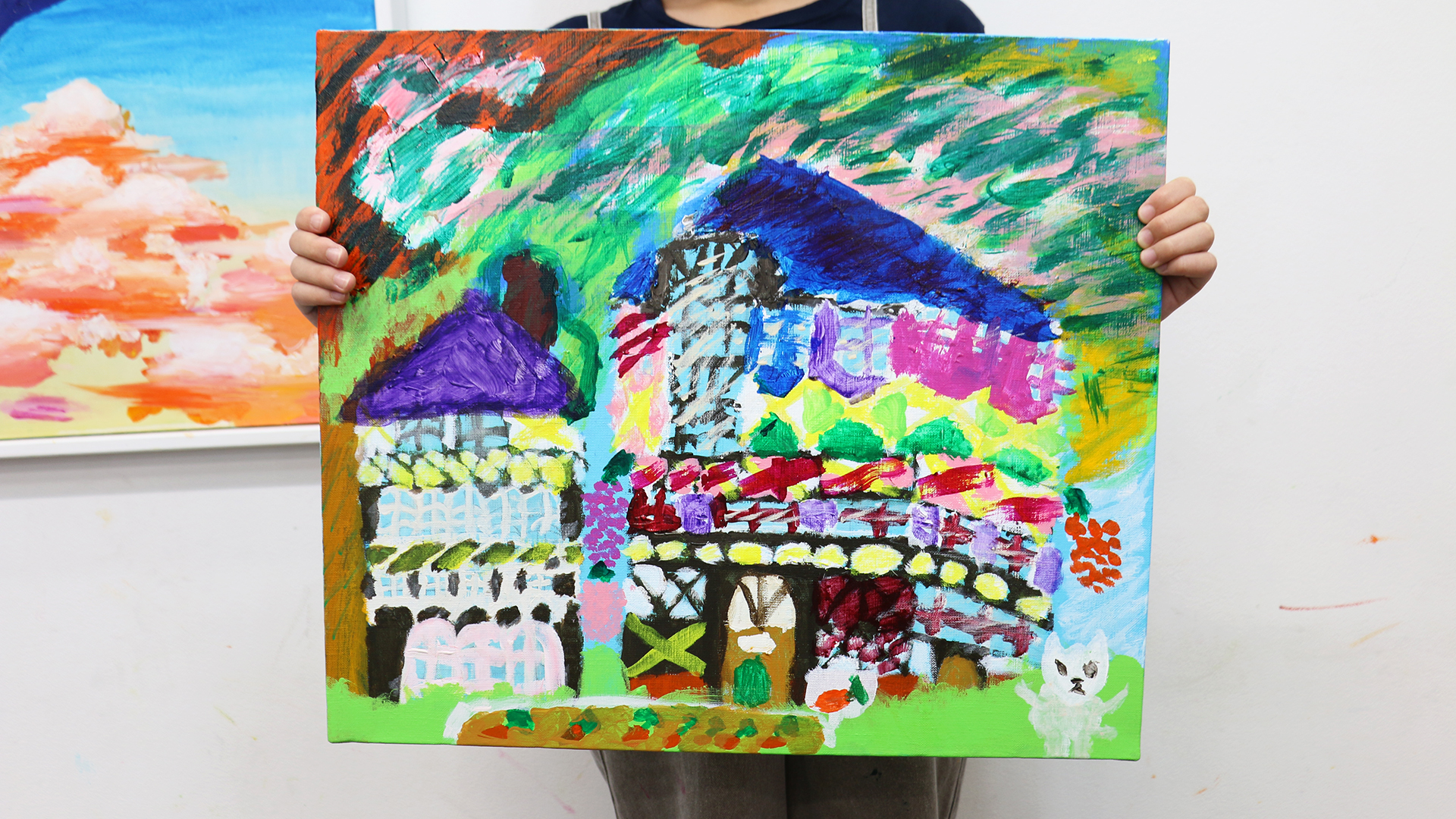 ヨーロッパの建物』 絵画アトリエクラス 榊原夢彩 | アトリエカラフル