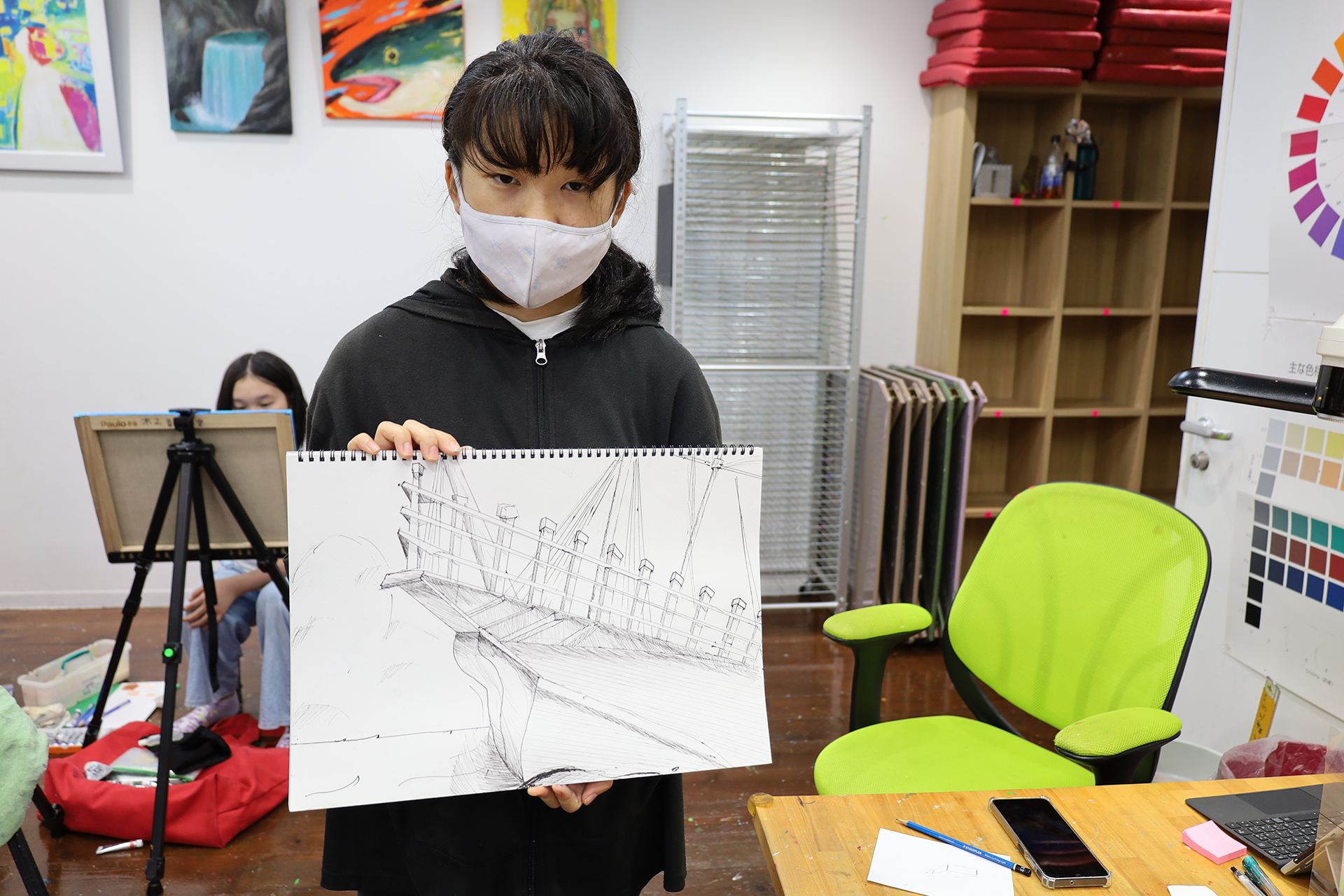 夏休み！絵画クラスさんのレッスン風景🎵 イメージ画像 
