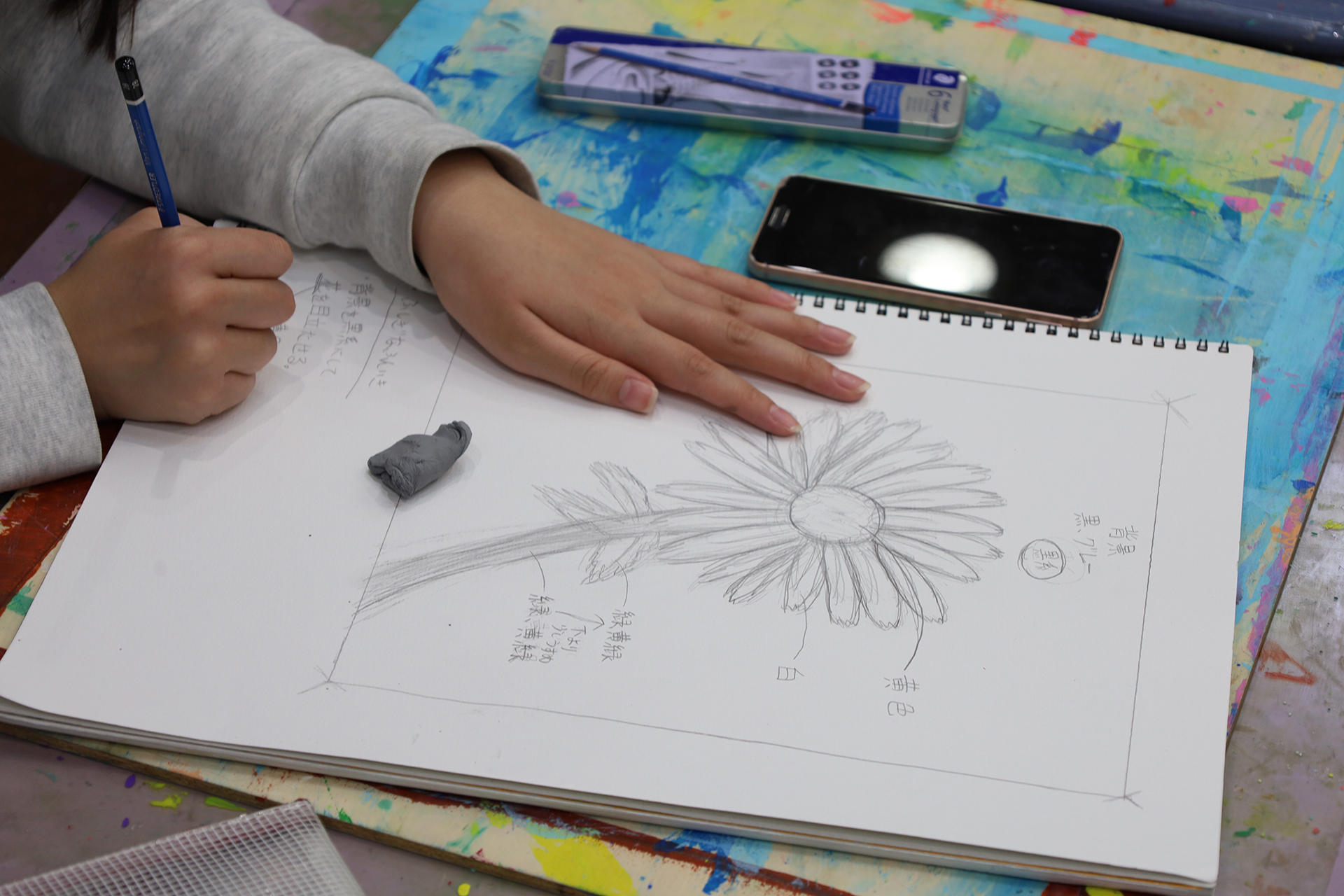 絵画子どもクラスさんの油画レッスンスタート イメージ画像 